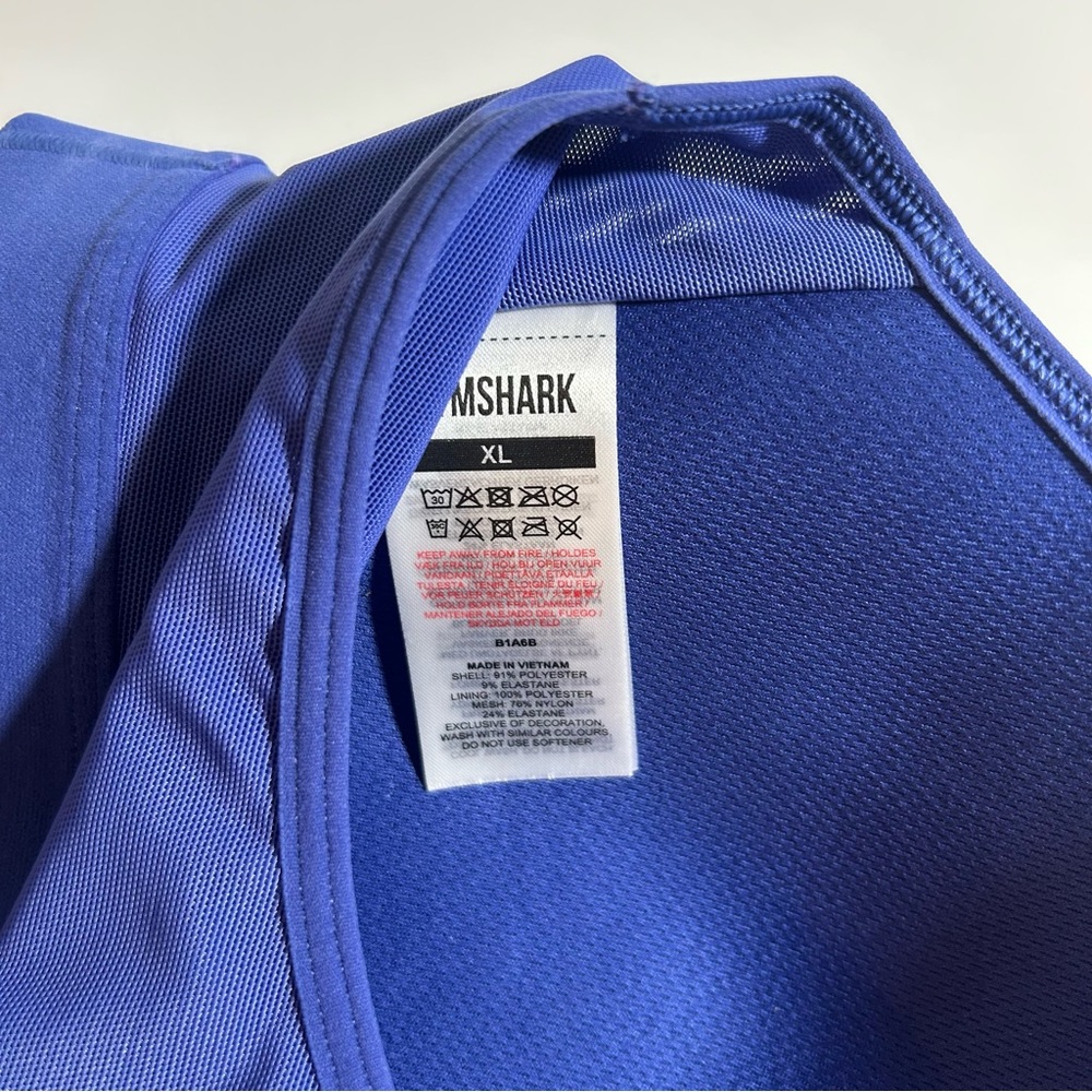 Gymshark Racerback Style Blue Sports Bra Size XL - Picture 3 of 4
